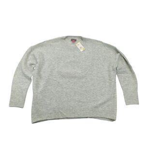 NWT Vince Camuto Jazz Club Oversized Sweater Heather Gray Center Seam Medium $69